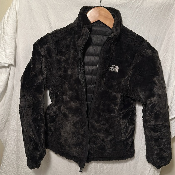 THE NORTH FACE | black/black Reversible Mossbud Swirl Jacket Girls M (10-12) - Picture 3 of 6